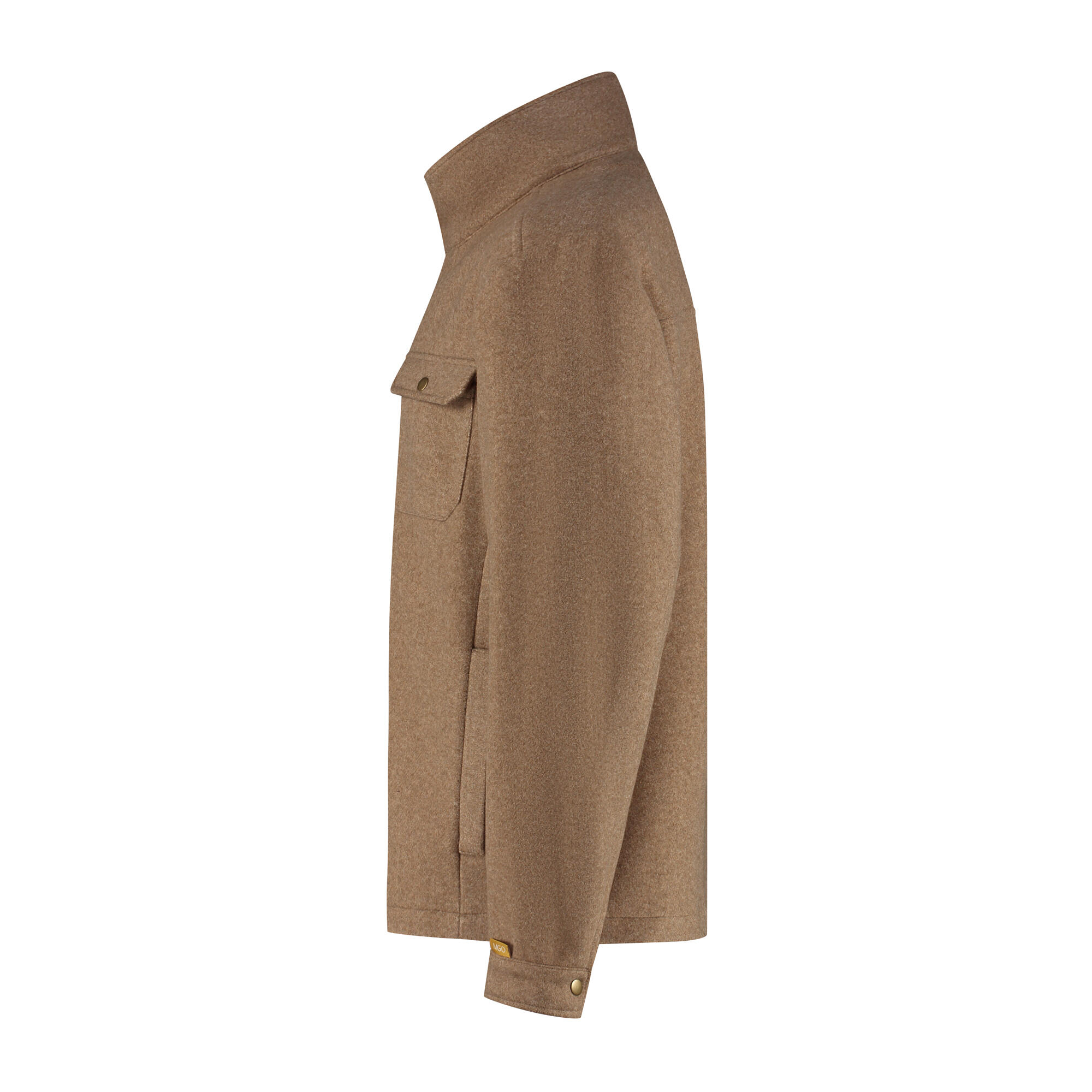 Cedric Homme - Veste légère - Rembourrée - Aspect laine - Marron clair 4/7