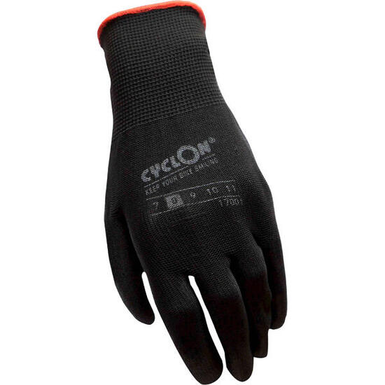 Guanto da montaggio CyclOn nylon/PU taglia 8 nero.