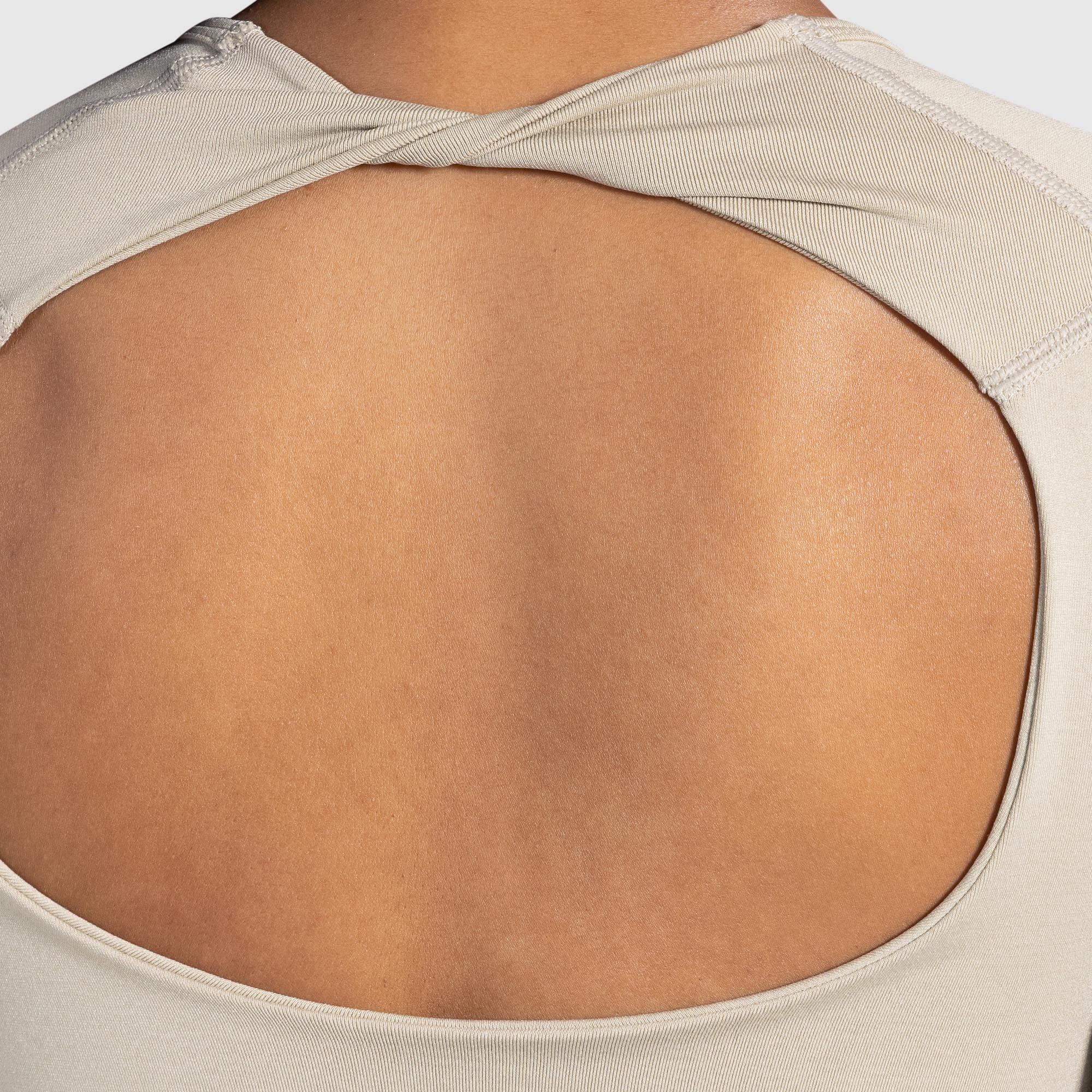 Damen Crop Longsleeve Bethy Taupe 4/5
