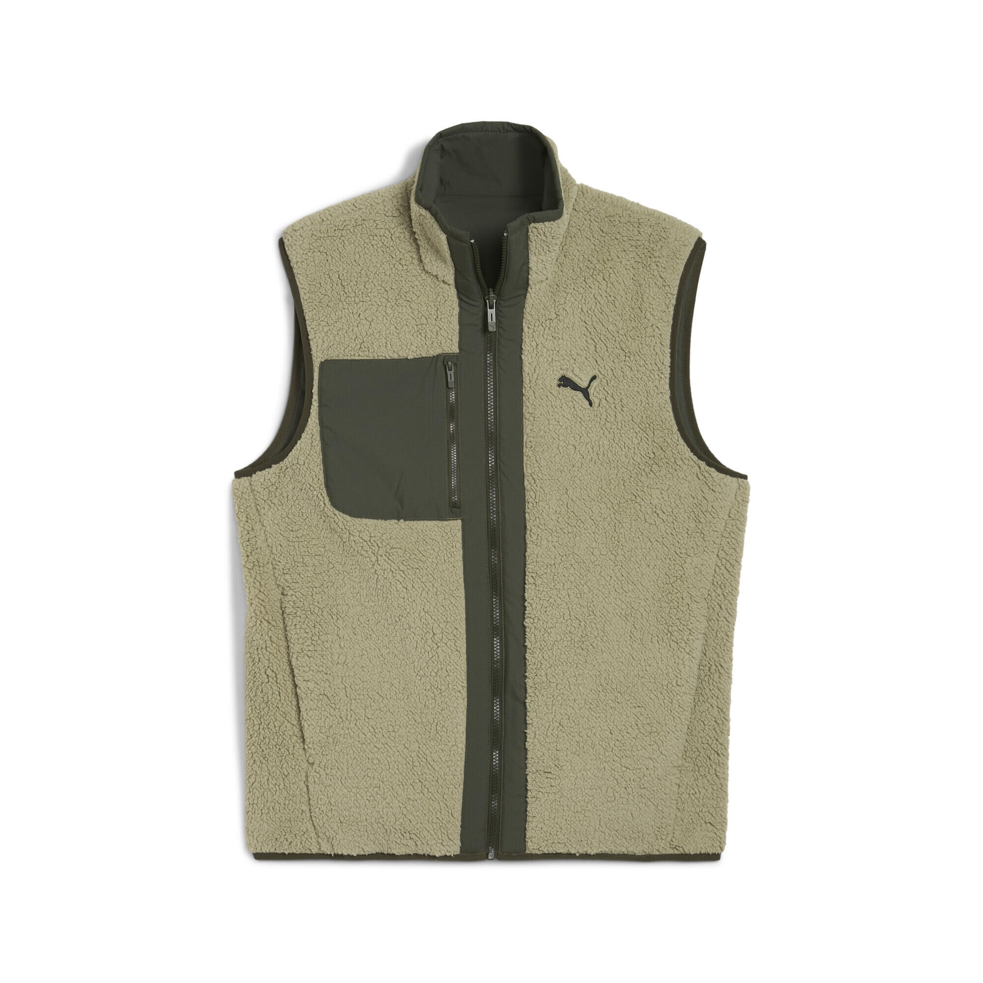 Puma - Gilet Hybride Réversible En Sherpa Homme Puma - Veste - Vert - Decathlon