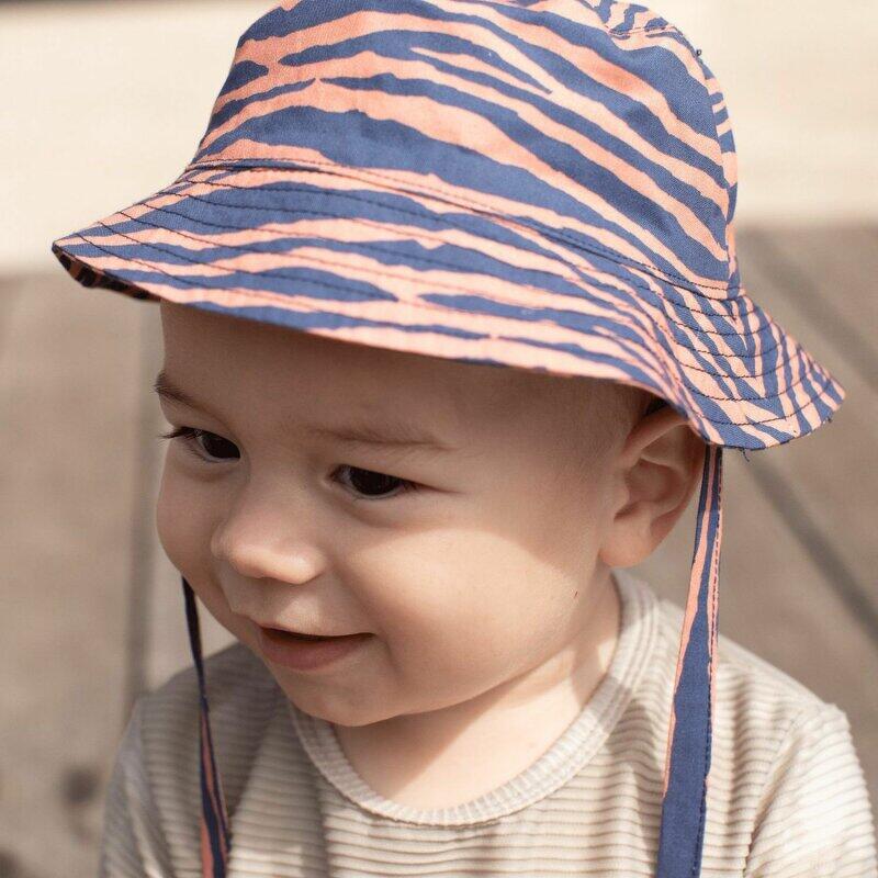 Chapeau de soleil - Bleu/Orange - Vibrant Stripes - 1/2 ans 4/5