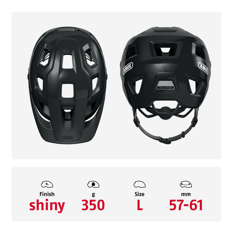 Casca ABUS MoTrip shiny black, mărimea L (57-61 cm)