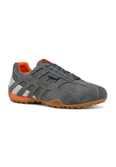 Geox U Snake Original A SUEDE+NBK Herren Leder Sneaker U55MNA 022EK C1006 Grau