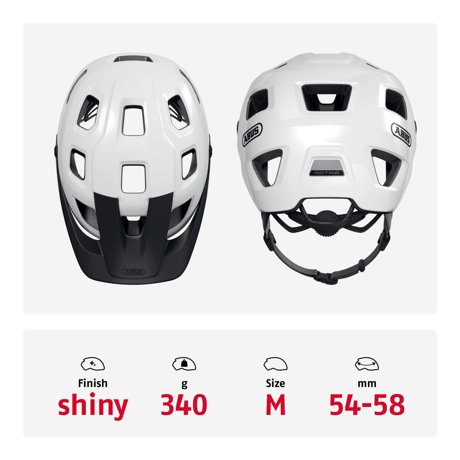 Casque MTB et de loisirs "Motrip", blanc 4/7