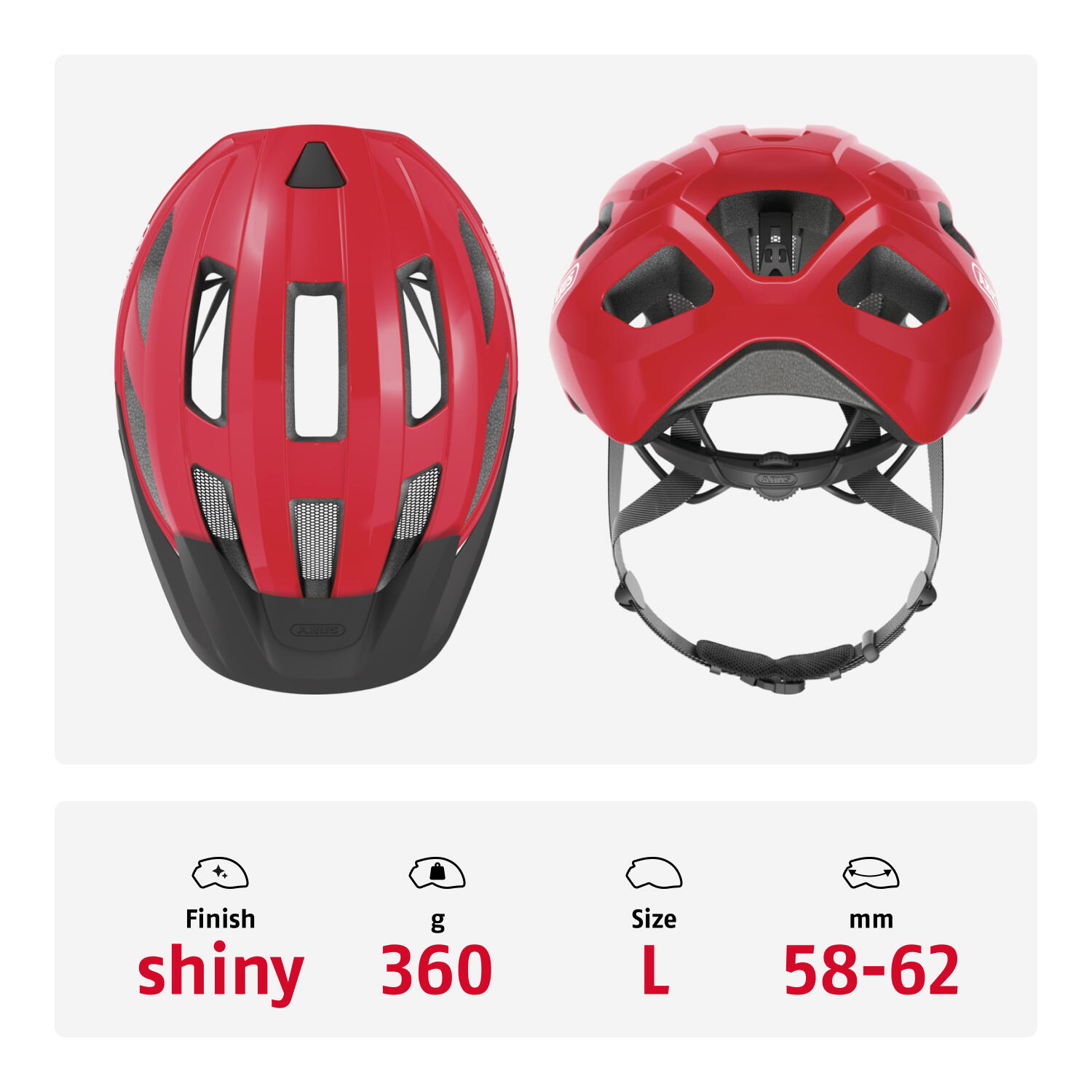 Casque de vélo de course "Macator", rouge 4/7