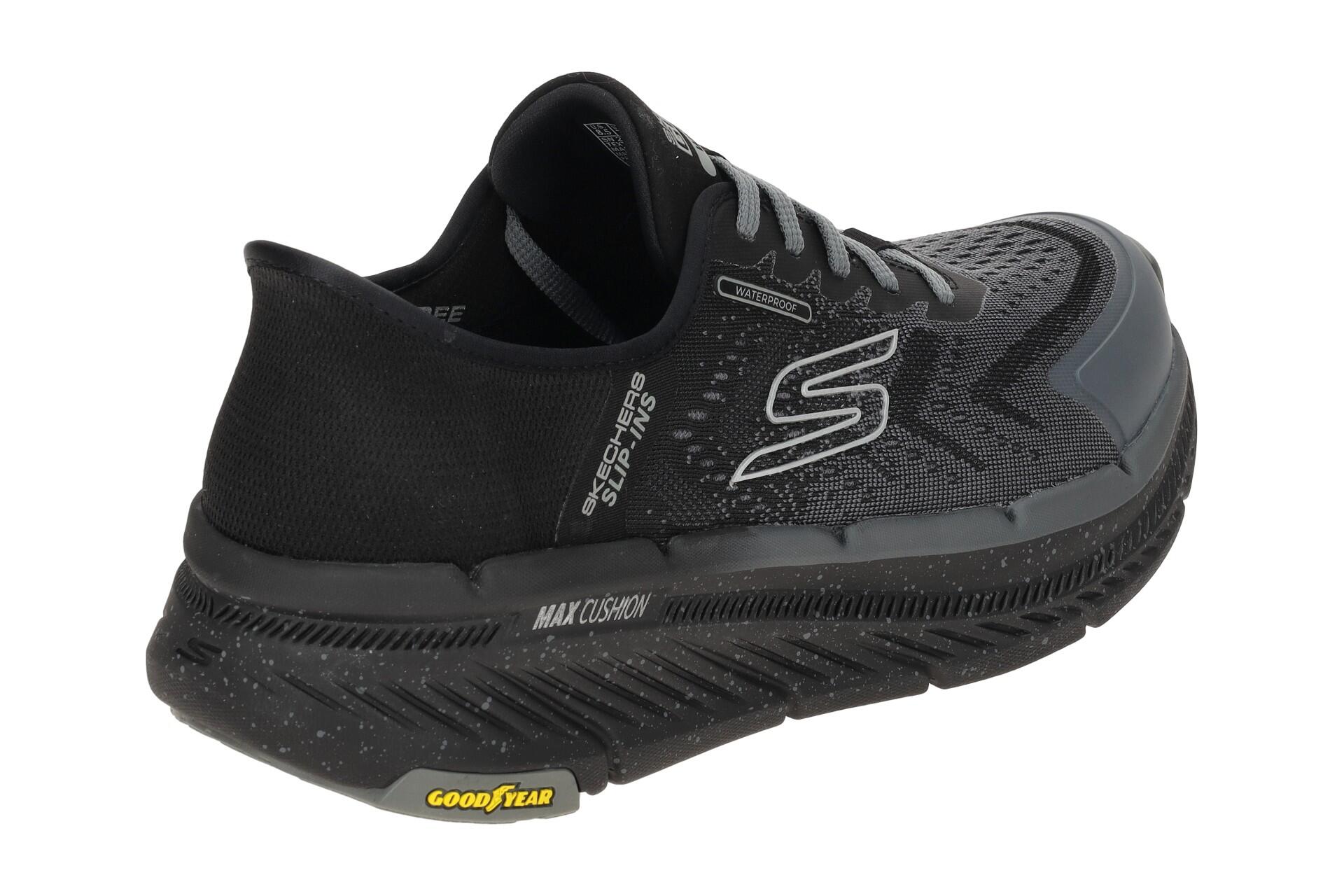 Skechers MAX CUSHIONING Premier Schuhe grau schwarz wasserdicht 4/7