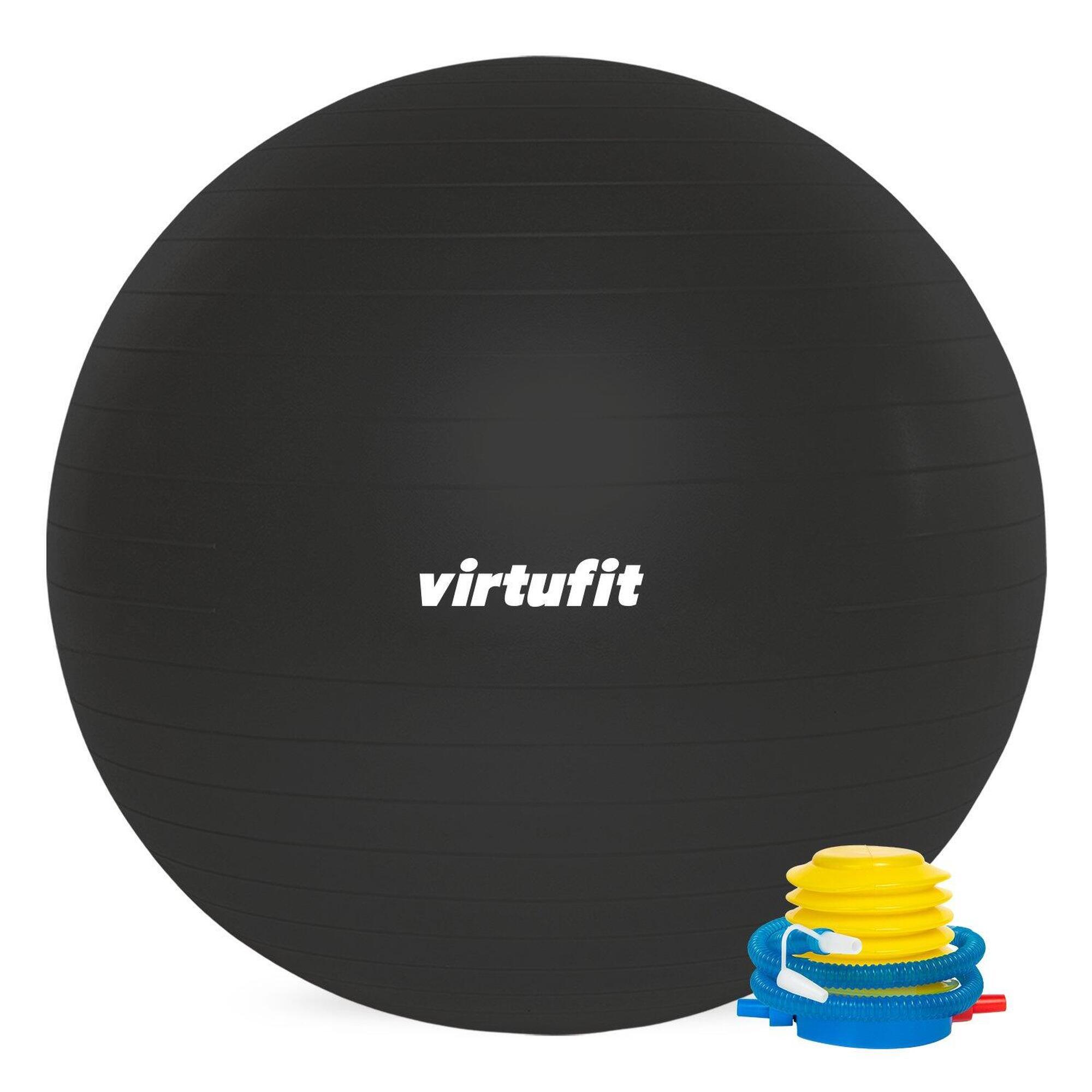 Virtufit - Gym Ball - Swiss Ball - Avec Pompe - Gris - 85 Cm - Swiss Ball - Blanc|gris - 85 - Decathlon