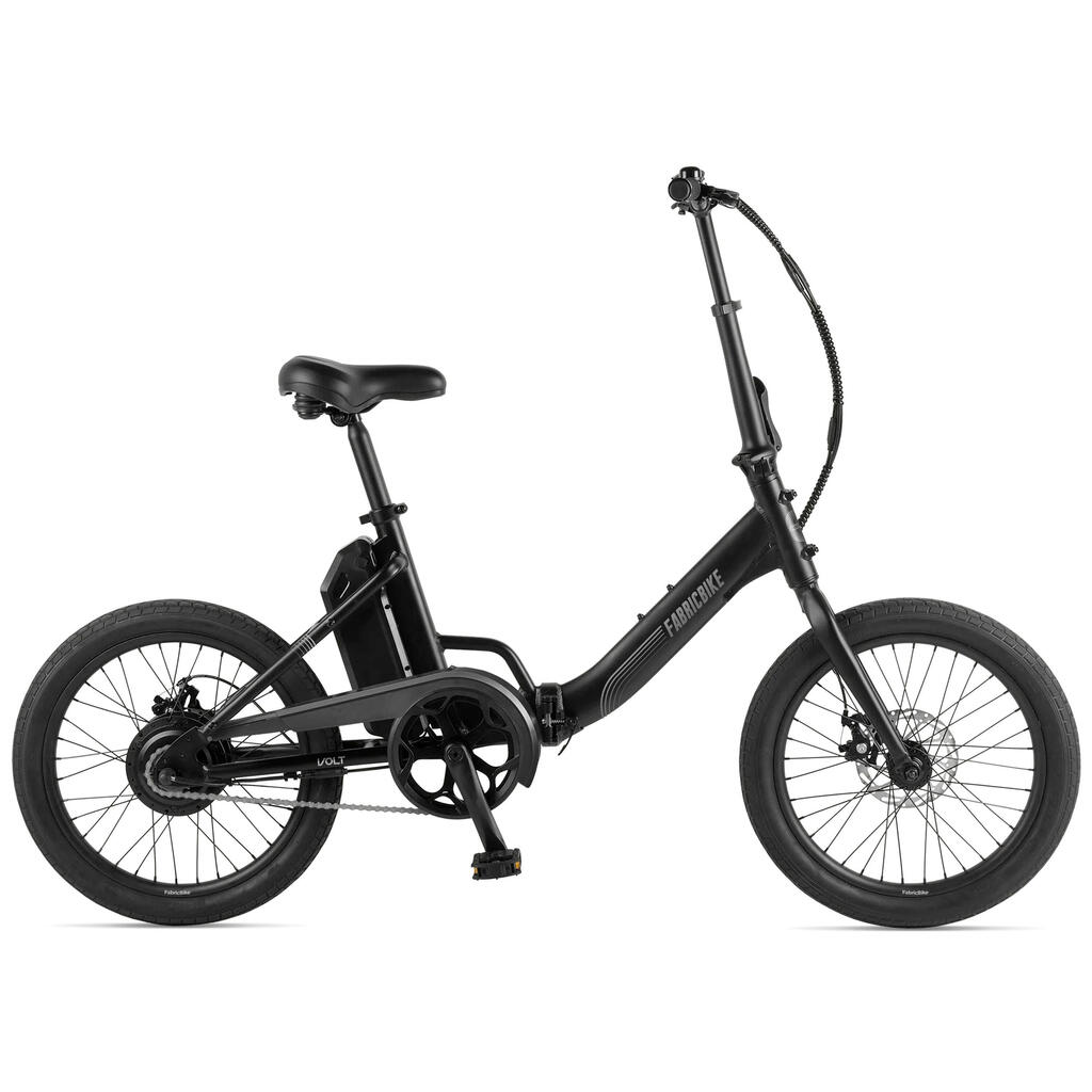 Fabricbike Volt - 20" Folding Electric Bike, Aluminum. Black
