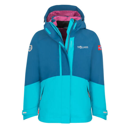 Mädchen 3-in-1-Funktionsjacke Skanden Helle Beere/Dunkelviolett/Hellmagenta