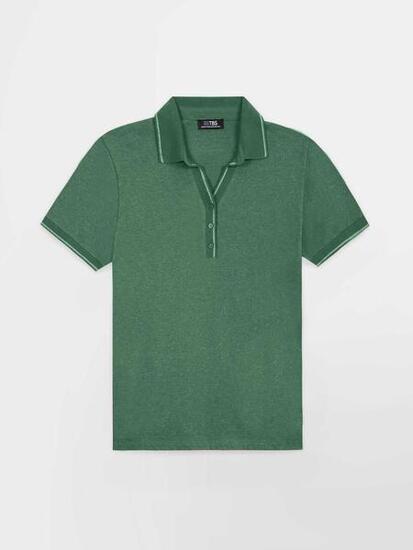Polo manches courtes femme ADINAPOL Cactus 98% coton 2% fibres métalliques