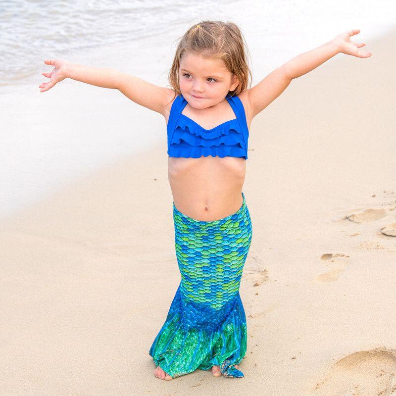 FINFUN JUPE DE SIRENE + BIKINI (SANS MONOPALME) AUSSIE GREEN TODDLER 4/5