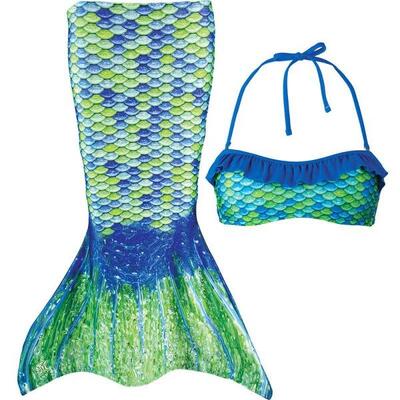 Finfun zeemeerminrok + groene bikini peuter 3