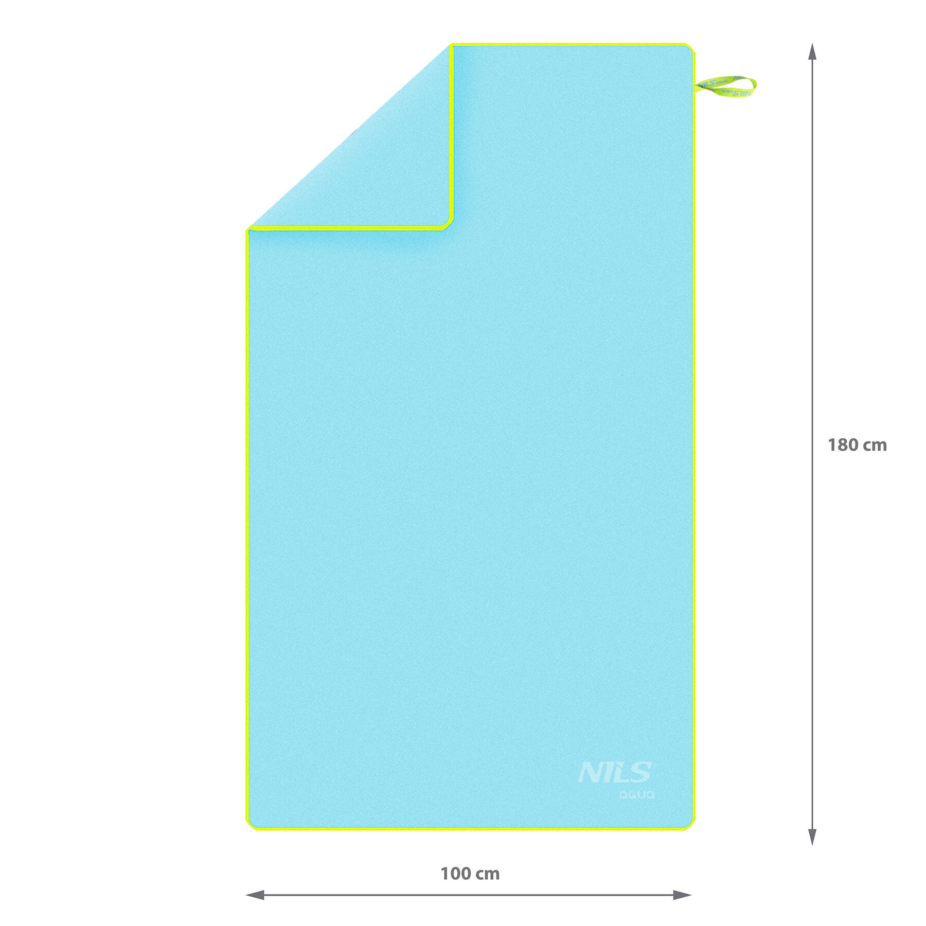 Serviette microfibre 180 x 100 cm Nils Aqua NAR12 6/7