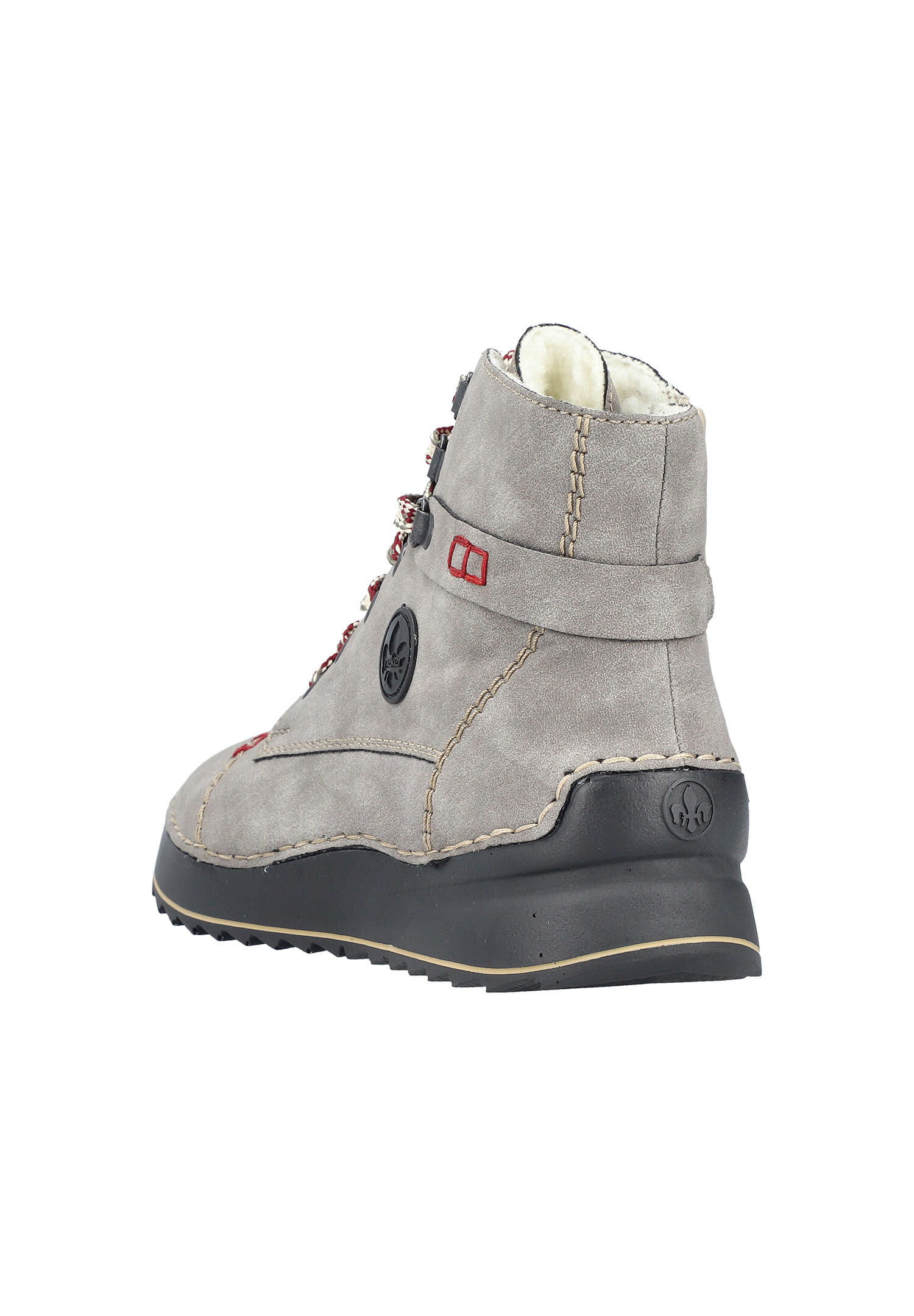 Rieker Damen Schnürstiefel Stiefelette Stiefel Warmfutter 51544-64 grau 4/6