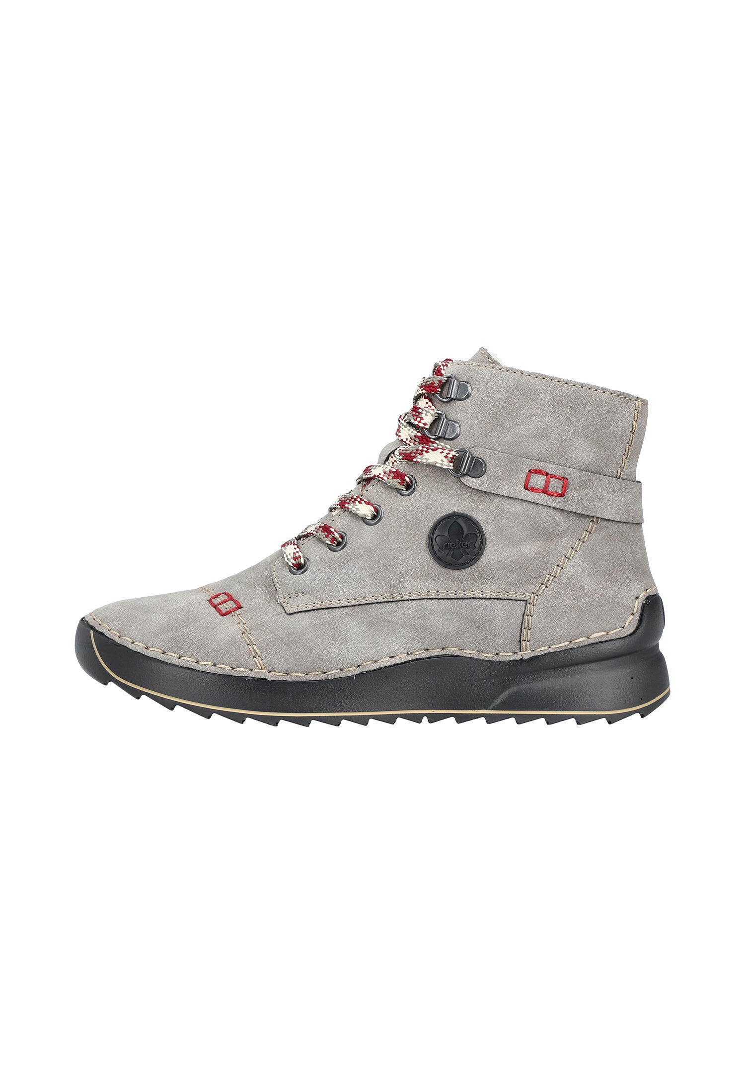 Rieker Damen Schnürstiefel Stiefelette Stiefel Warmfutter 51544-64 grau 3/6
