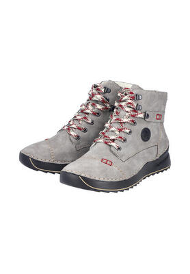 Rieker Damen Schnürstiefel Stiefelette Stiefel Warmfutter 51544-64 grau