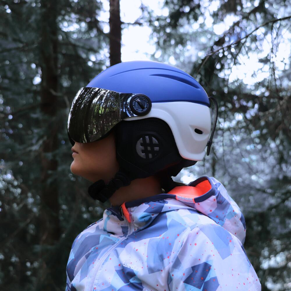 Casco da sci TEEN VISOR BLUE WHITE. 5/6