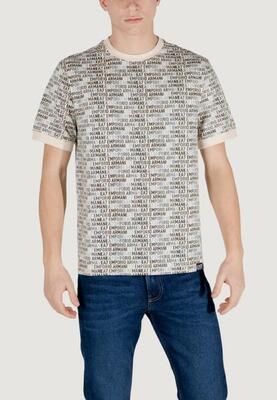 Crop top t-shirt heren beige