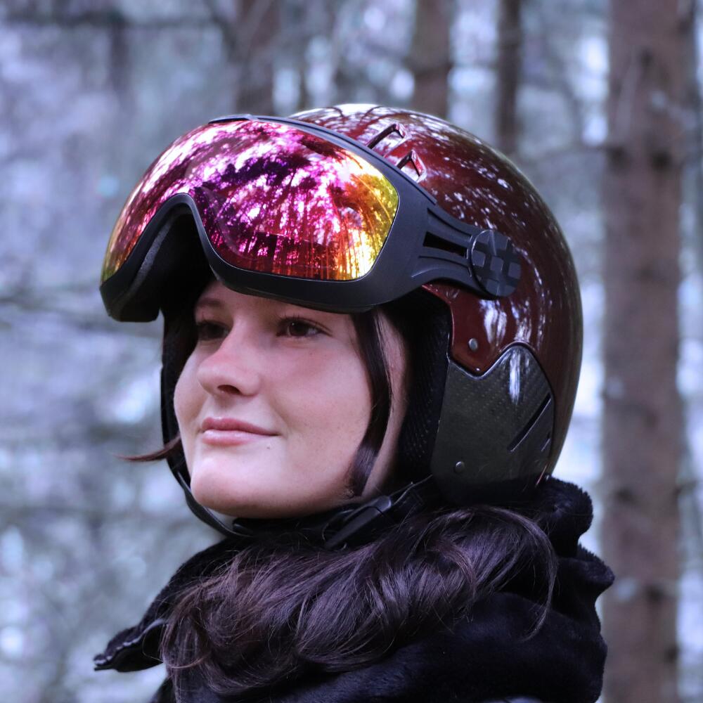 CASQUE MAJOR CARBONE VISIERE INFINITE ROUGE PROFOND NACRE 5/5
