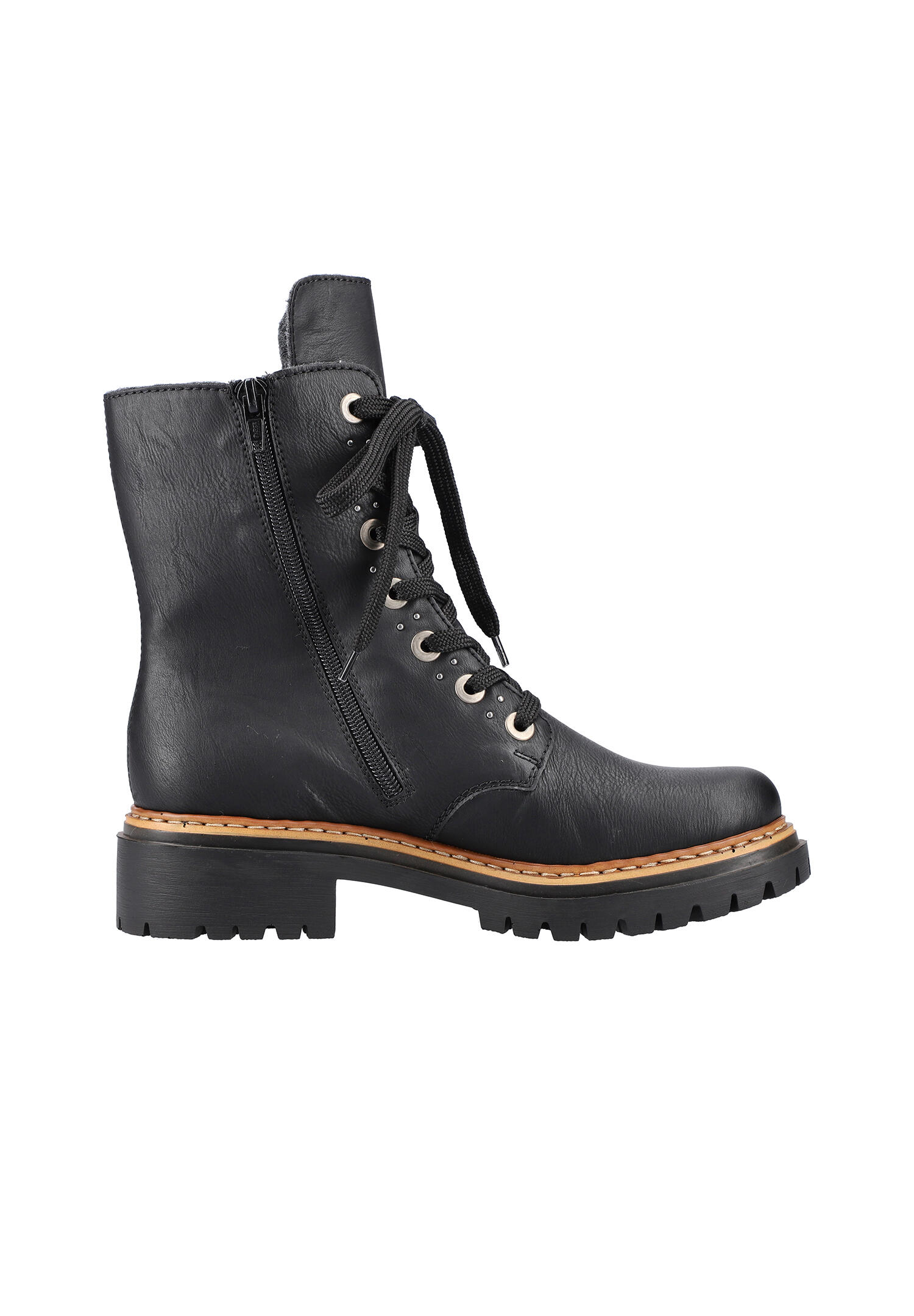 Rieker Damen Biker Boots Stiefelette Stiefel 72612-00 schwarz 4/7