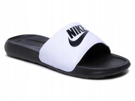 KLAPKI NIKE VICTORI ONE CN9675-005 na basen biało-czarne duże rozmiary 48,5