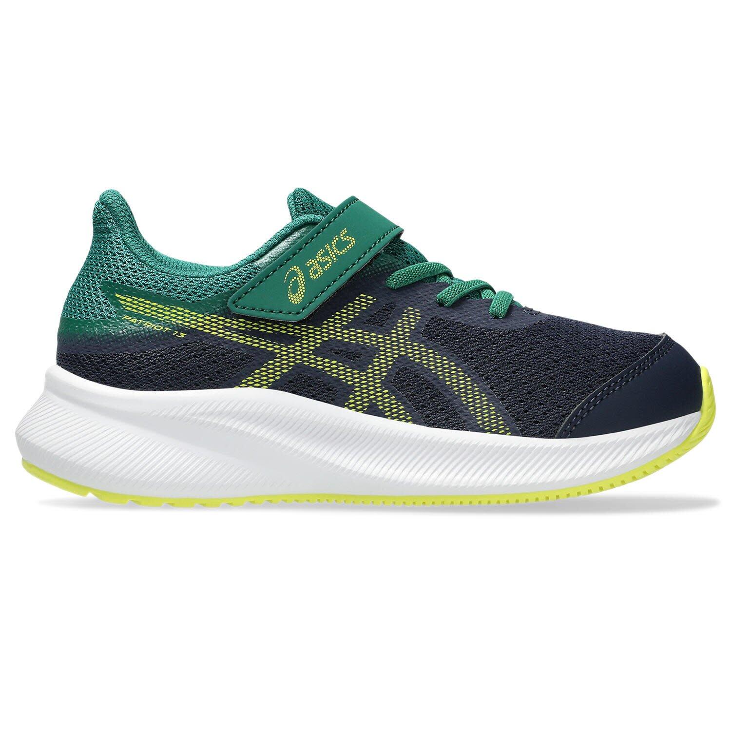 Asics - Chaussures De Running Enfants - Asics Patriot 13 Ps - Midnight/citron - Chaussures De Sport - Bleu|jaune|vert - Decathlon