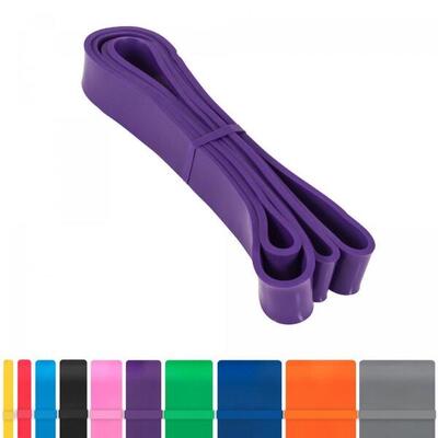 Weerstandsband paars - resistance band - 32 mm - latex - 30 - 90 lbs
