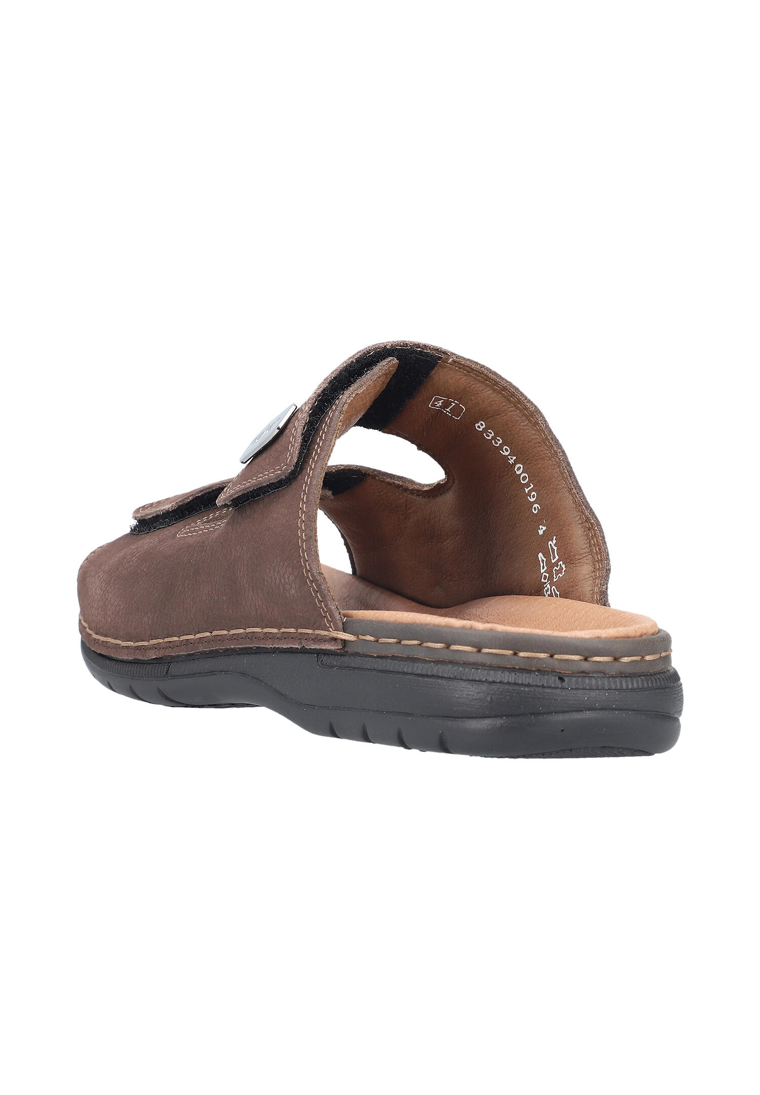 Rieker Herren Pantolette Slipper Hausschuh Pantoffeln Leder weit 25590-25 braun 5/7