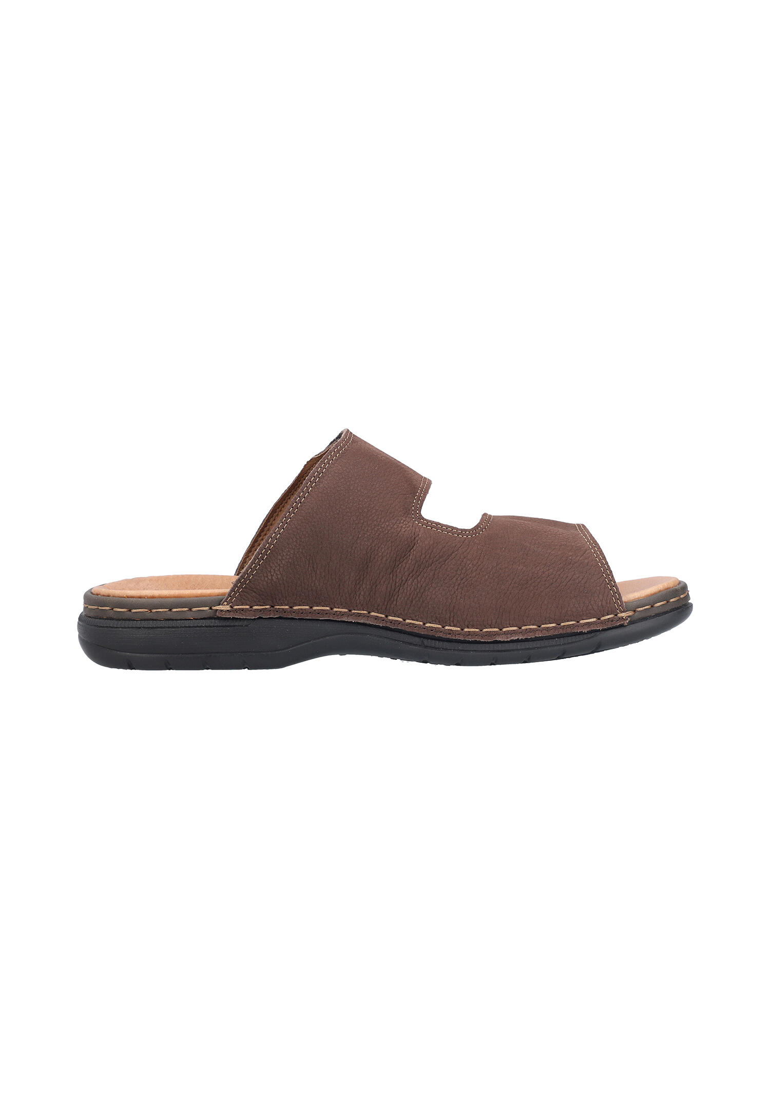 Rieker Herren Pantolette Slipper Hausschuh Pantoffeln Leder weit 25590-25 braun 4/7