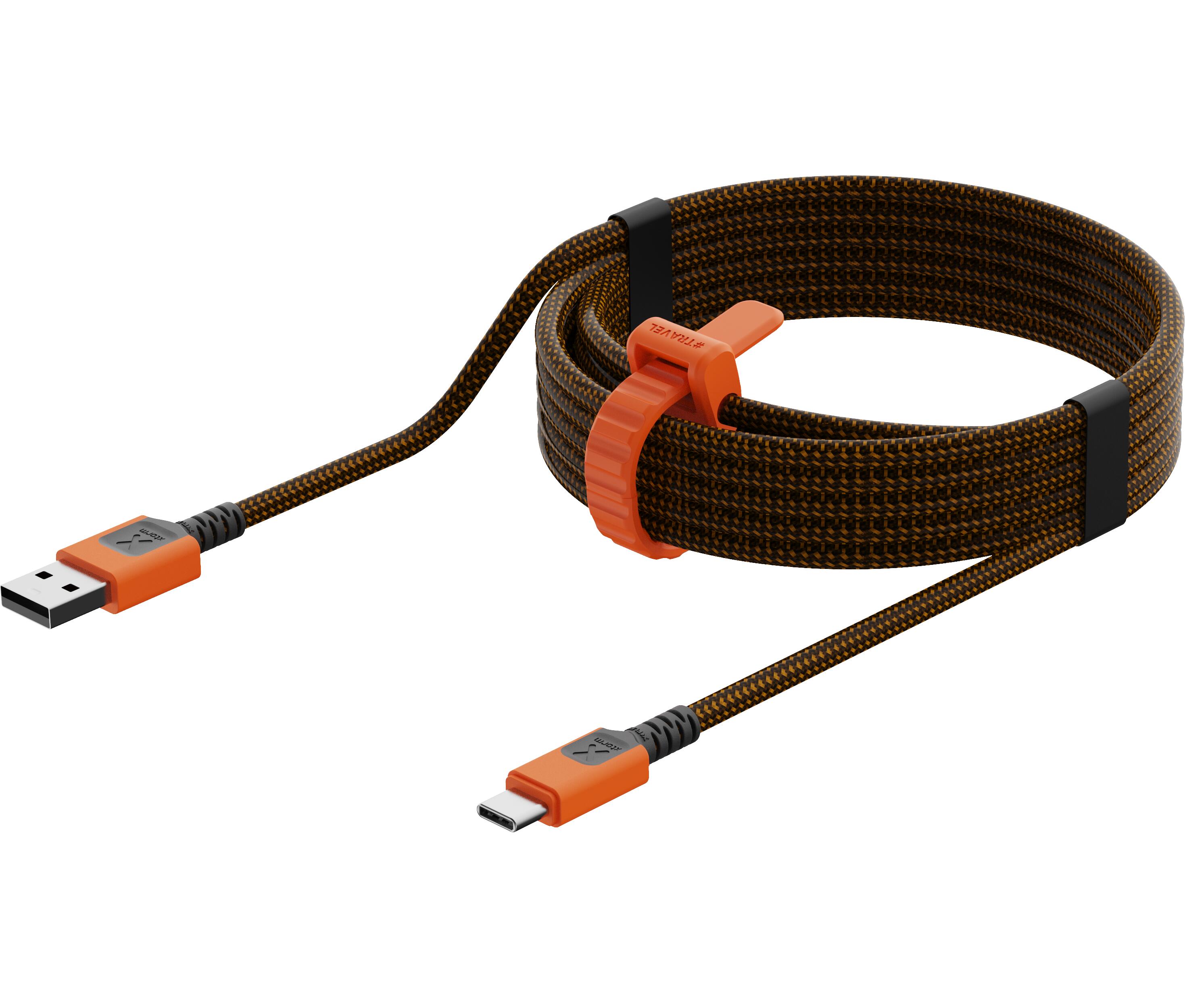 Xtorm Xtreme USB auf USB-C Kabel - 1,5 Meter - USB-C Kabel - Schwarz/Orange 3/6