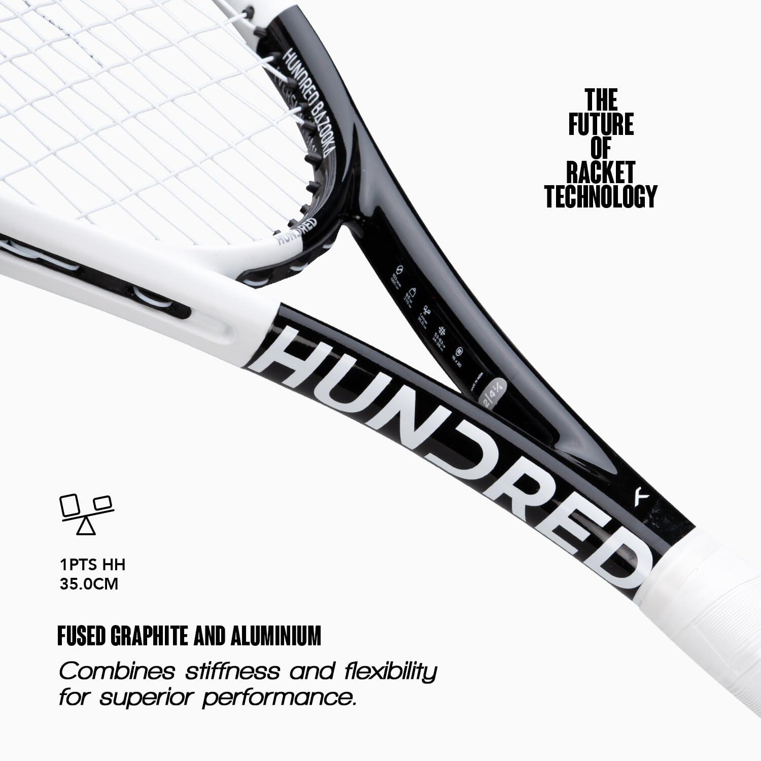 Tennisracket Hundred Bazooka 270g|Housse|Grip 2|Weiß/Schwarz 3/7