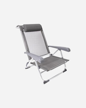 Bo-Camp - Chaise de plage - Saint-Tropez - Aluminium - Gris