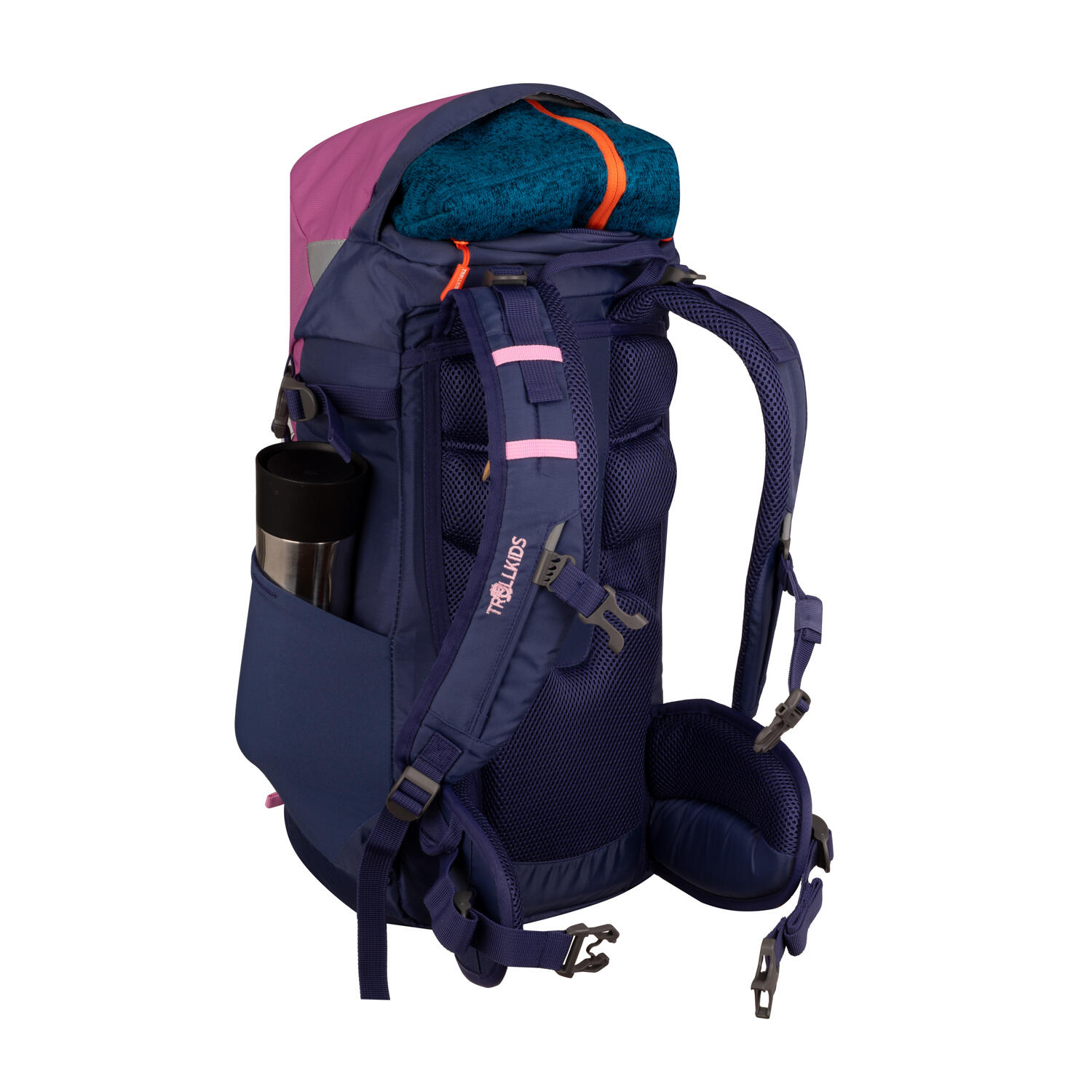 Kinder Wanderrucksack Fjell Trekker 22  Malve rosa/Violettblau/Wildrose 6/7