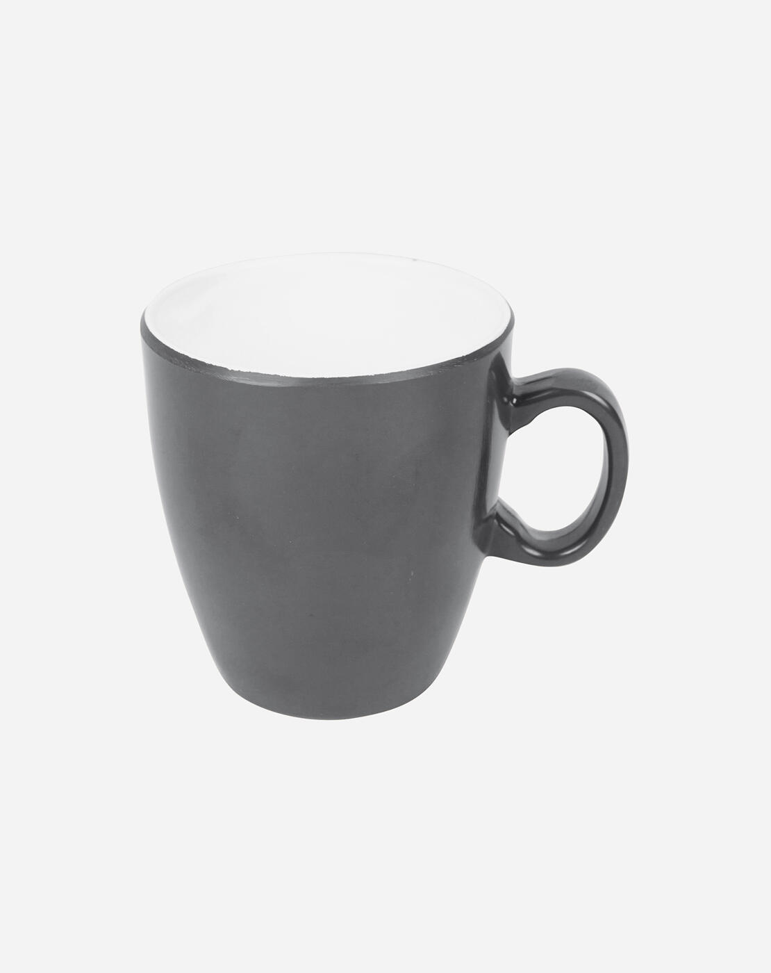 Vaisselle - Bicolore - Mélamine - 16 Pièces - Gris/Blanc 5/7