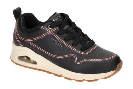 Skechers Uno Schuhe Sneakers schwarz bunte Nähte 177022
