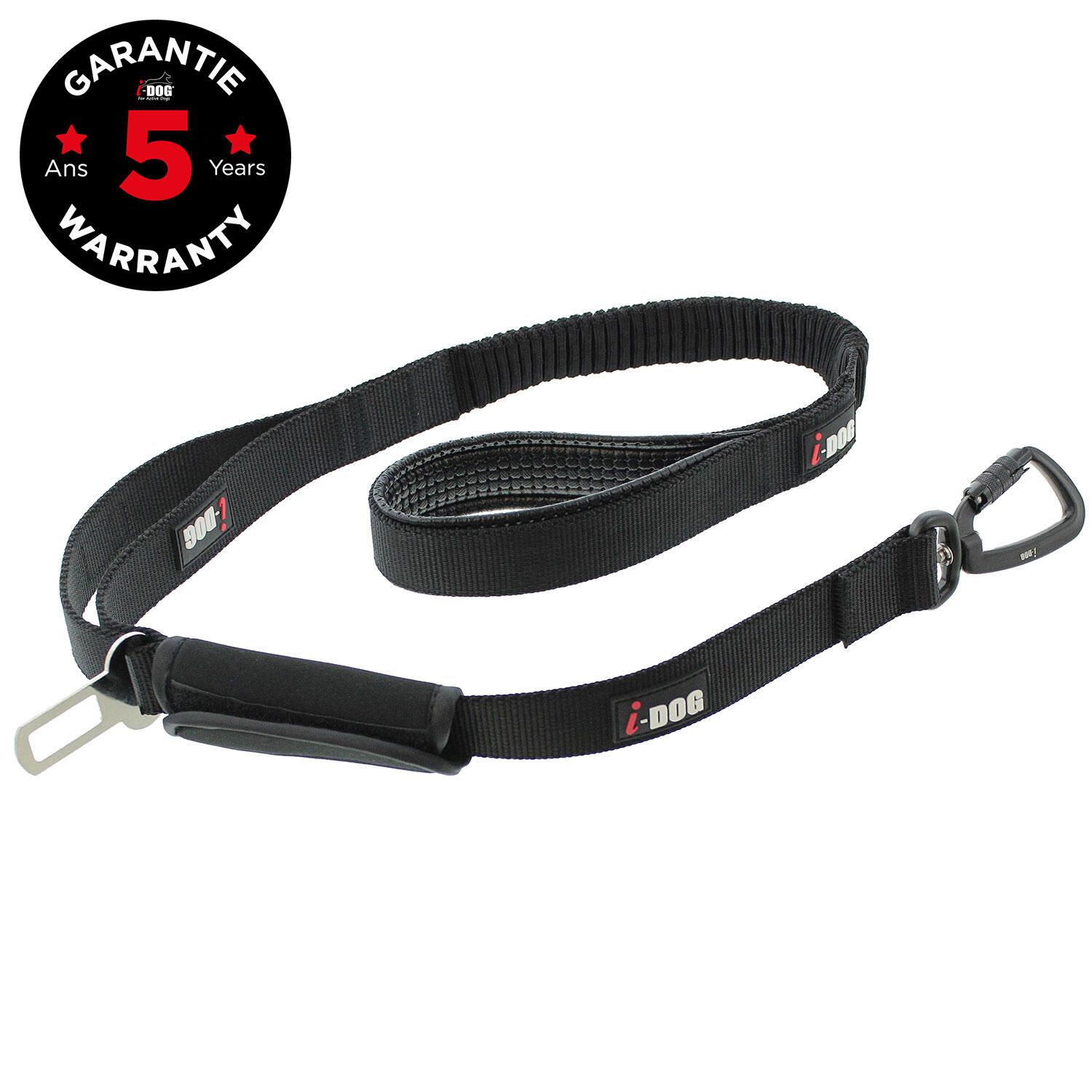 Laisse chien avec boucle auto CONFORT PRO MAX 120cm noir 2/2