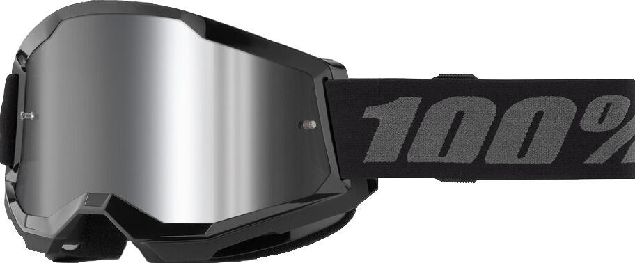 100% STRATA 2 Goggle Black - Mirror Silver Lens