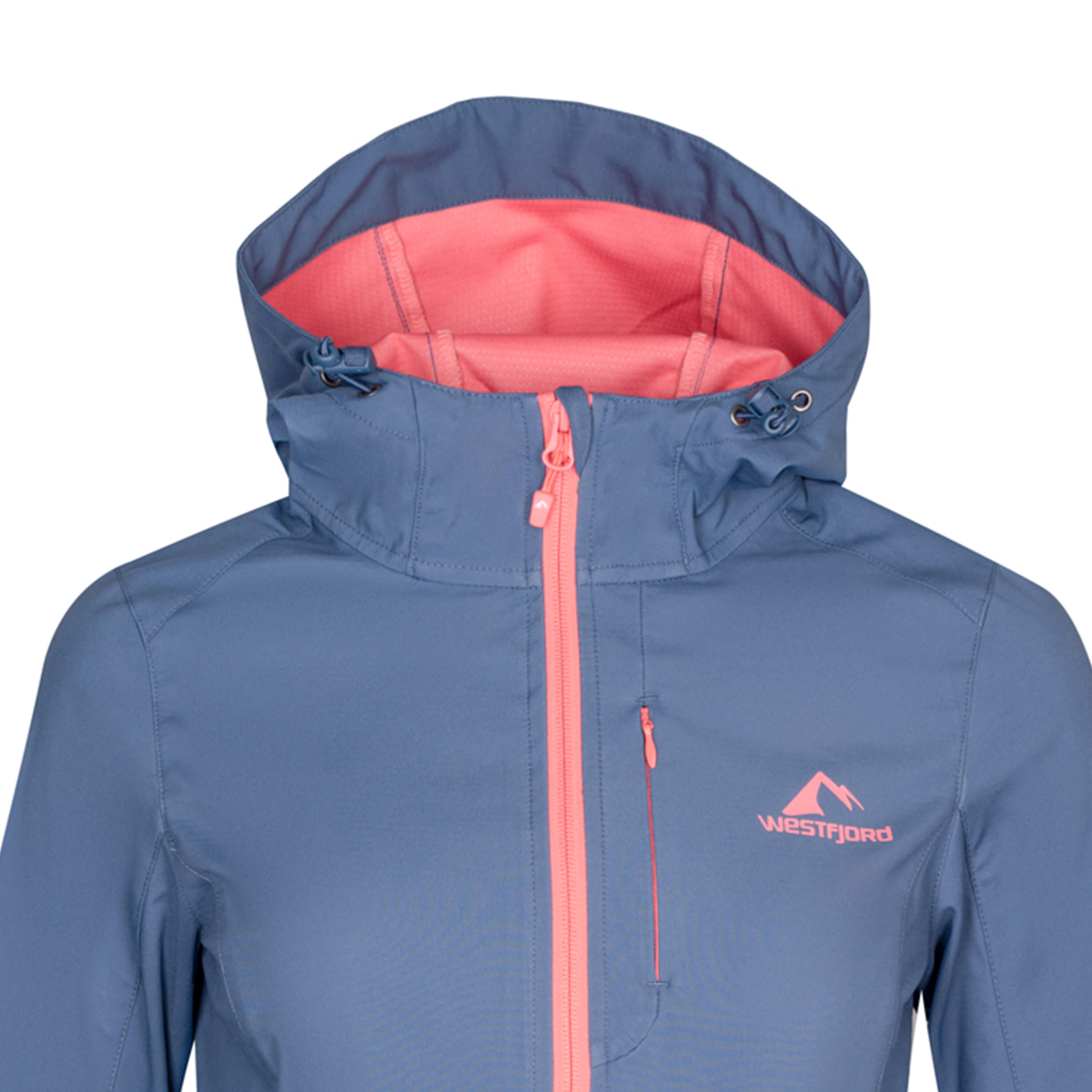 Damen Softshelljacke Skogar Klippenblau/Rosa 3/3