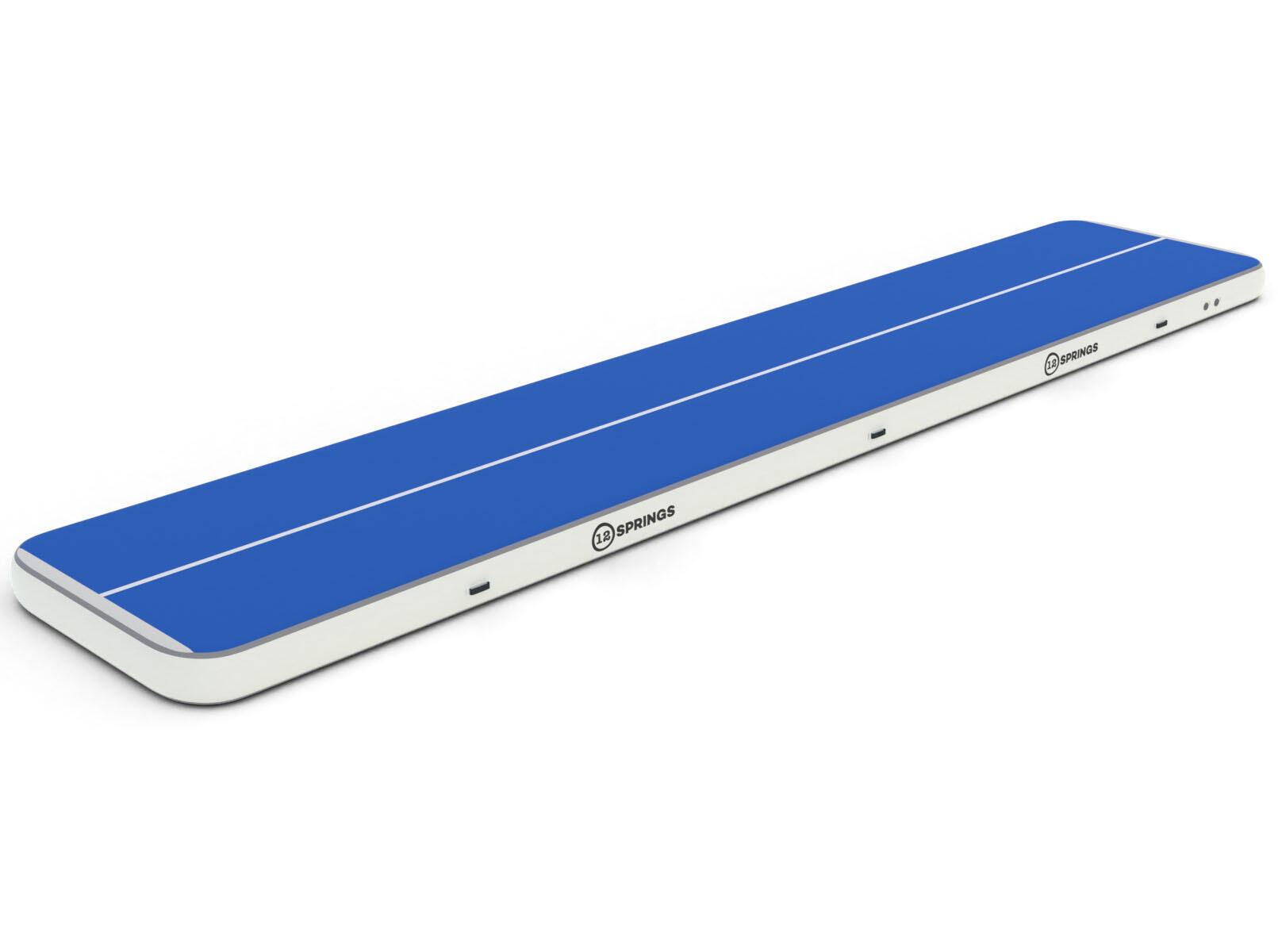 12SPRINGS Airtrack 12spring 1500x200x30 cm Pro Blauw/wit