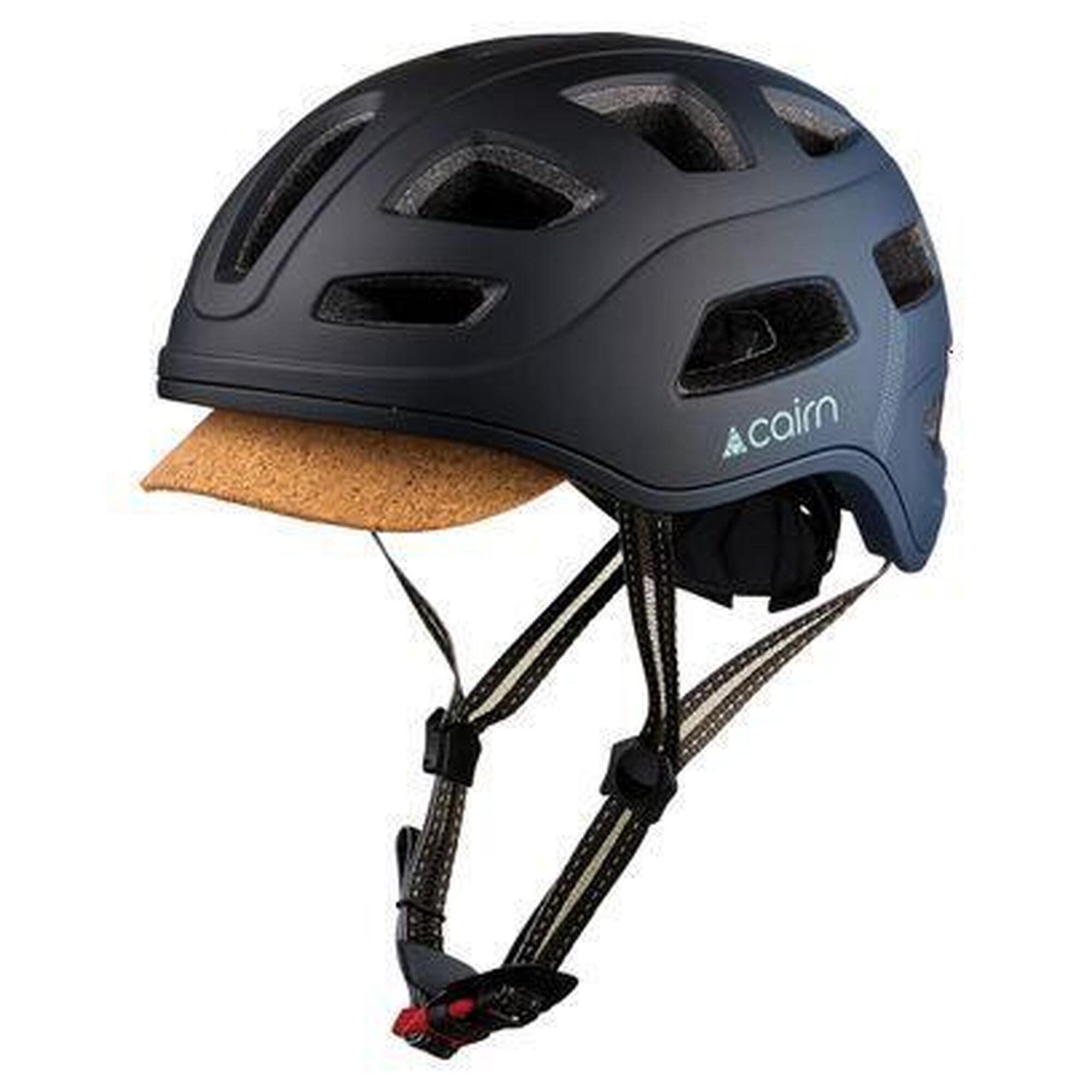 Cairn - Casque Ville Cairn Quartz Led Usb Mat Bleu - Casque - Bleu - 40 M - Decathlon