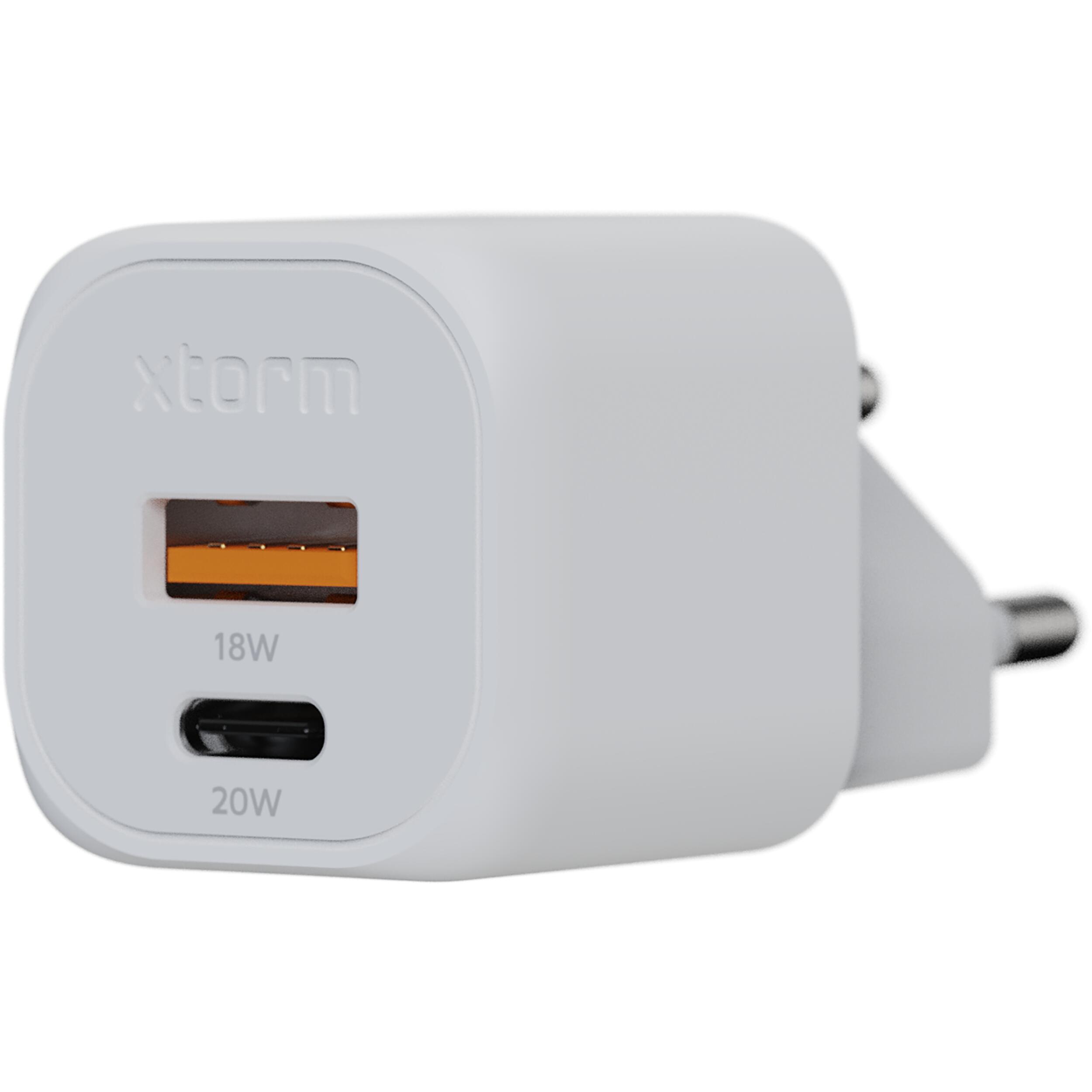 Xtorm 20W GAN2 Ultra Oplader - Snelladen met USB-C & USB-A - Wit 3/6