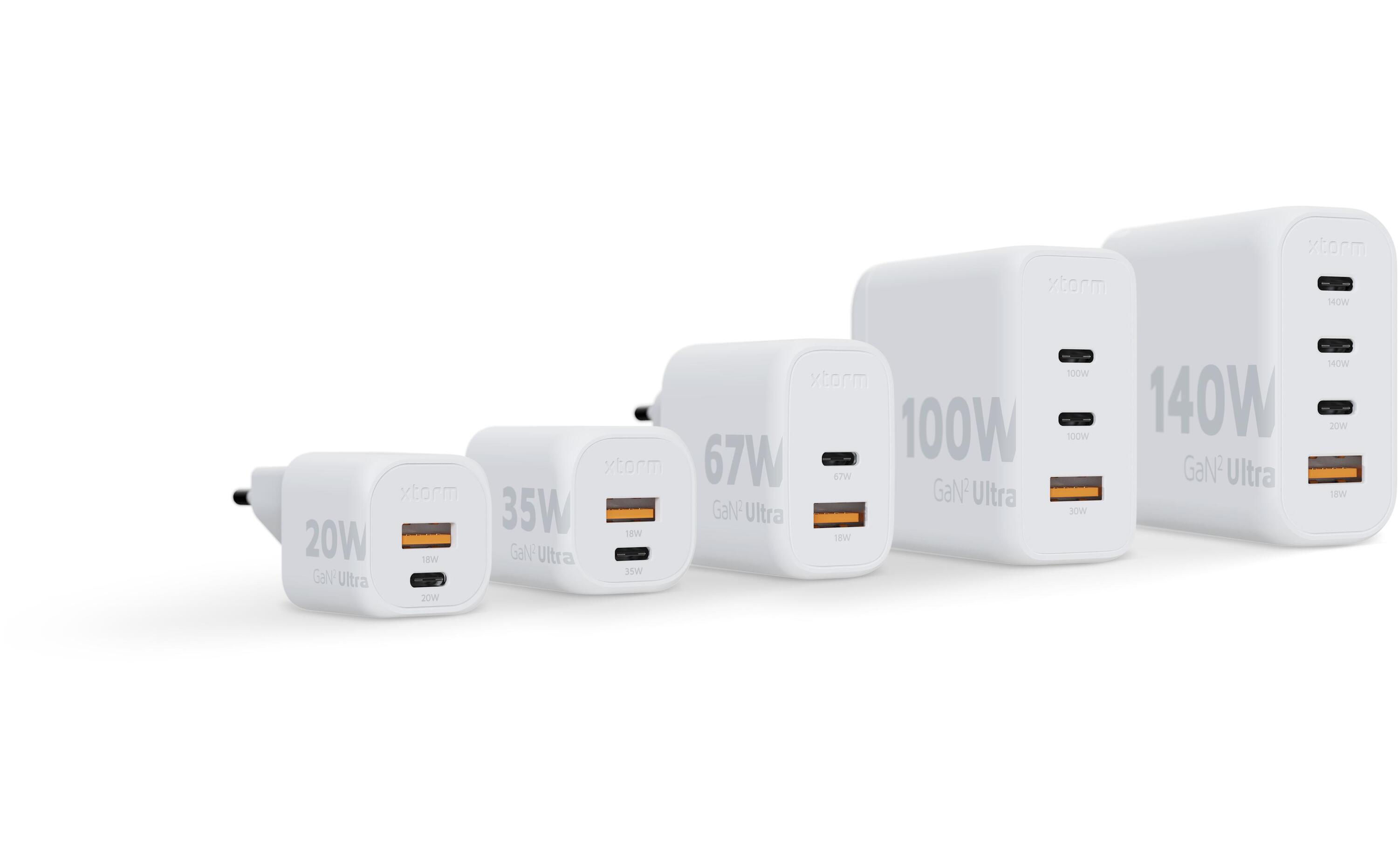 Xtorm Universal Ladegerat - Xtorm 67W GAN2 Ultra Adapter - Weiss 2/7
