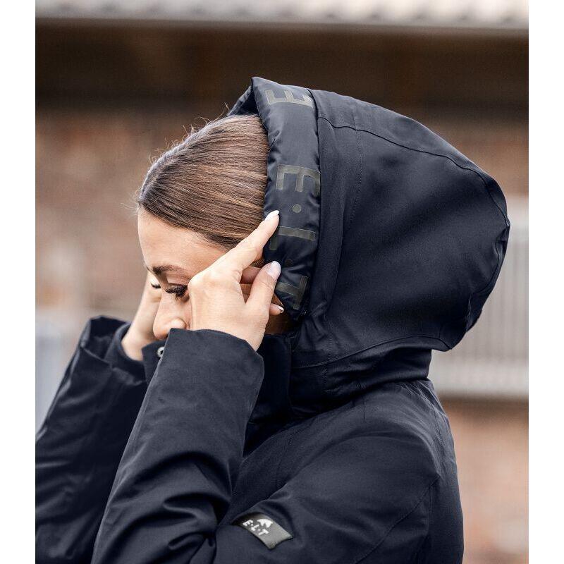XSIDE Manteau Bouffant Matelassé Surdimensionné à Capuche Pour Femmes Noir O 4519063