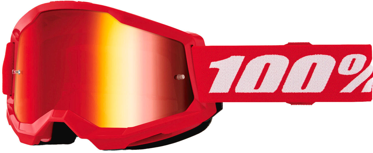 100% Goggle Strata 2 Junior Red - Mirror Red Lens