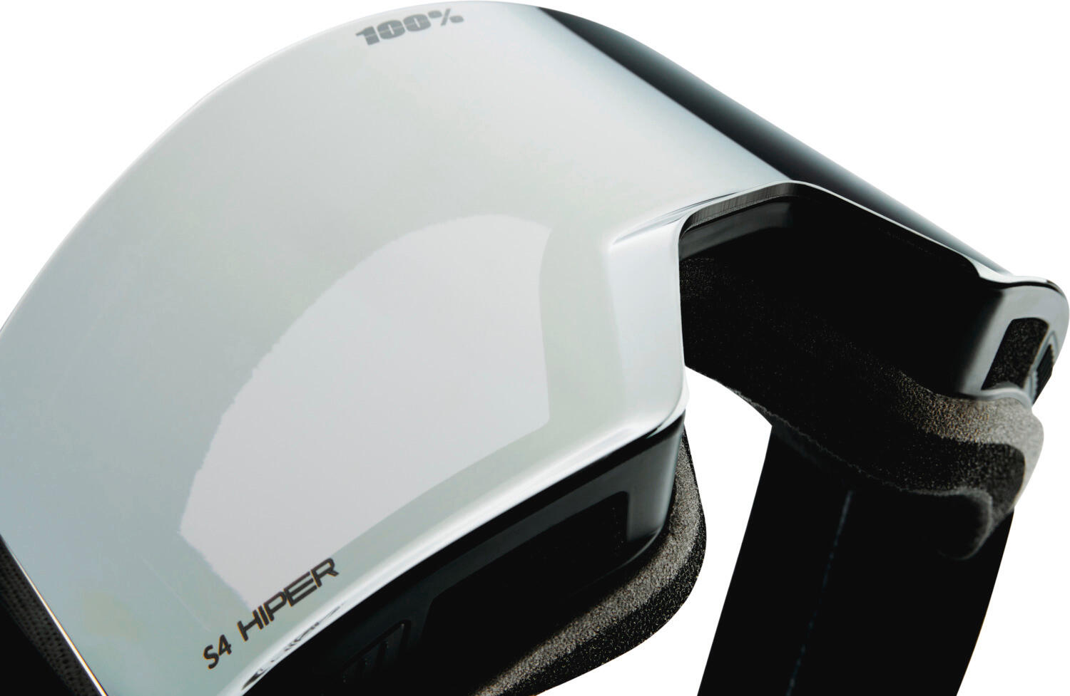 NORG HiPER Goggle Black/Silver - Mirror Silver Lens 3/4