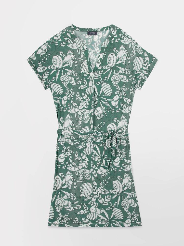 Vestido Caqui Floral TBS JANIEROB para Mujer 4/5