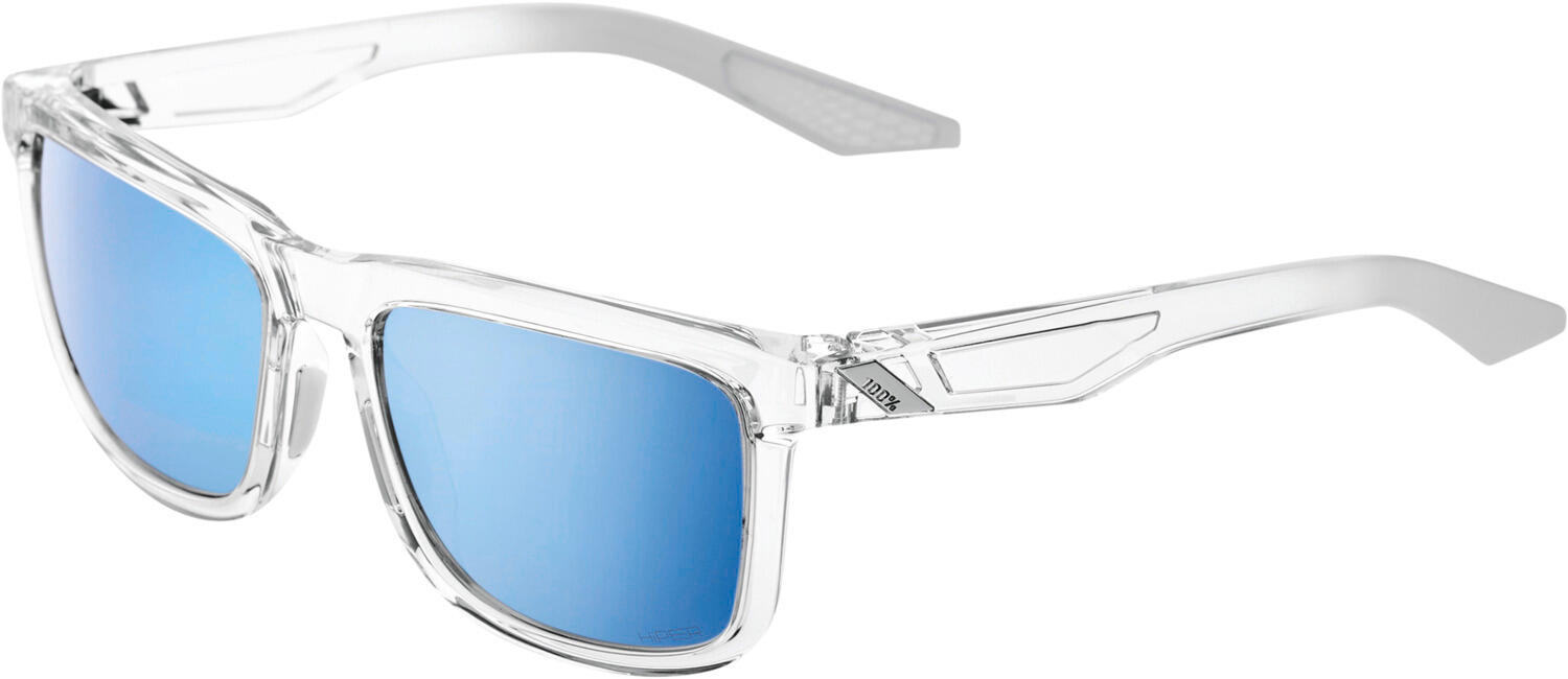 100% Glasses Blake Polished Crystal Haze-HiPER Blue Multilayer Mirror Lens