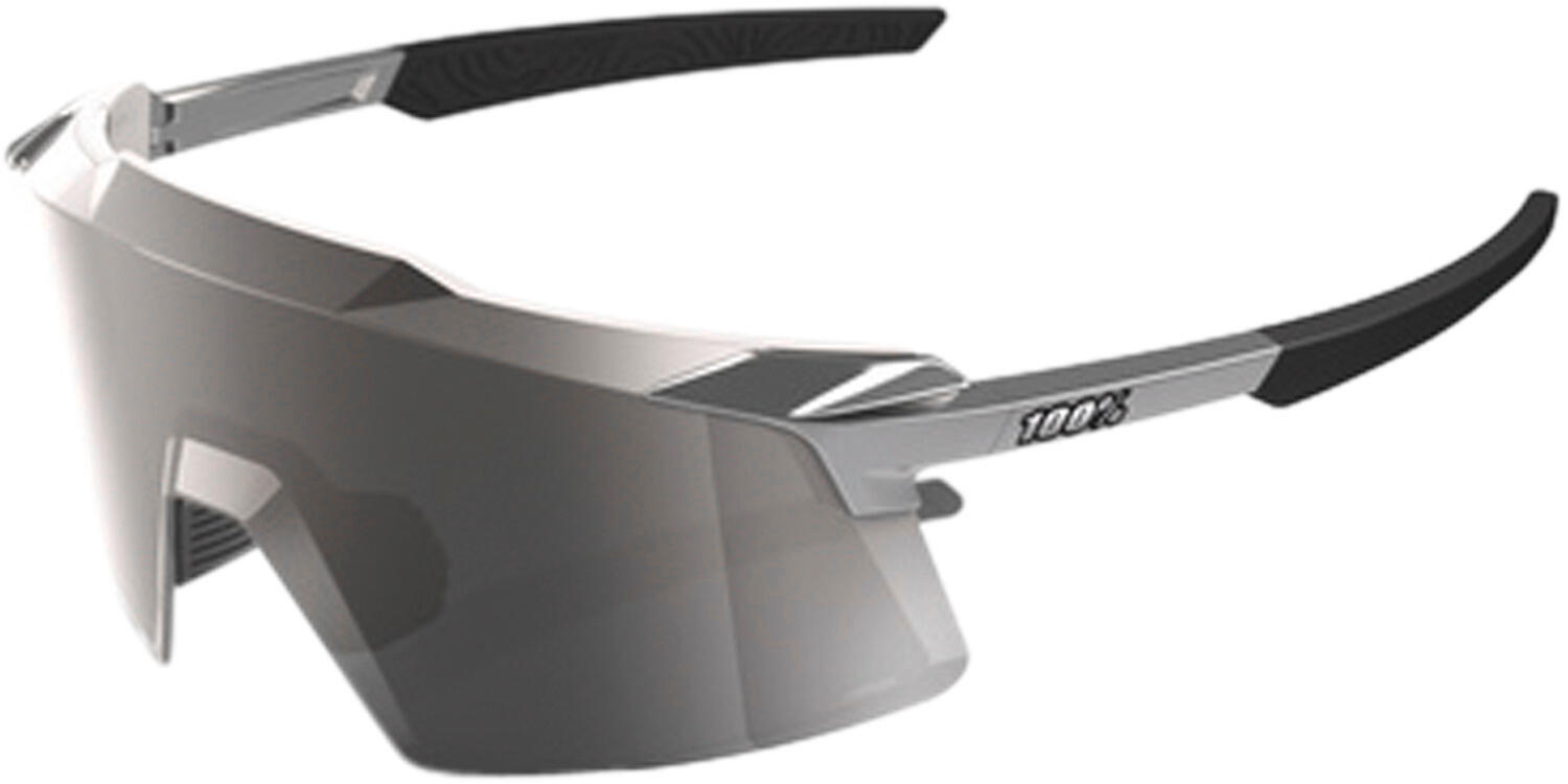 100% Occhiali Aerocraft - Gloss Black Chrome - HiPER Silver Mirror Lens