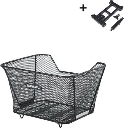 Panier vélo Lesto MIK 35 L noir avec plaque adaptatrice MIK