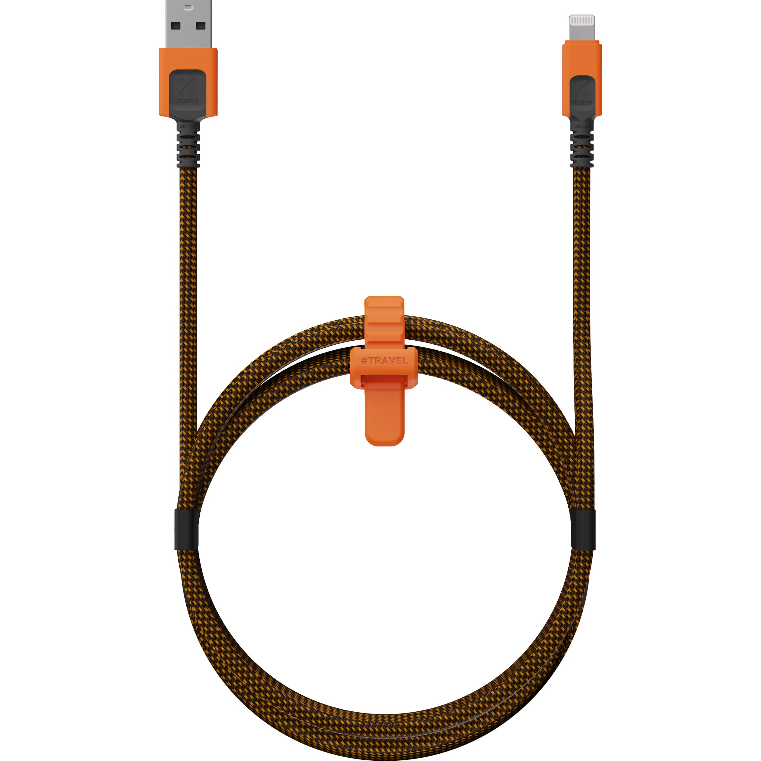 Xtorm Xtreme USB auf Lightning Kabel - 1,5 Meter - USB Kabel - Schwarz/Orange 2/6